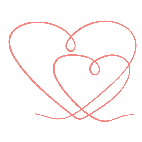 hearts outlined and interlaced